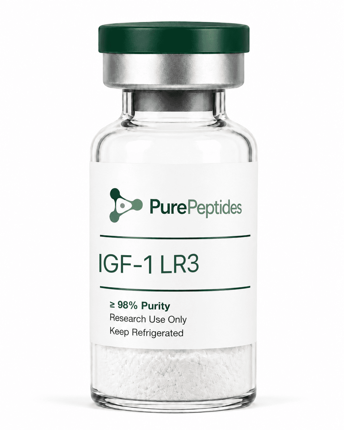 IGF-1 LR3 research protein — ≥98% purity by HPLC — CAS 946870-92-4 — lyophilized powder for in-vitro laboratory research — Pure Peptides