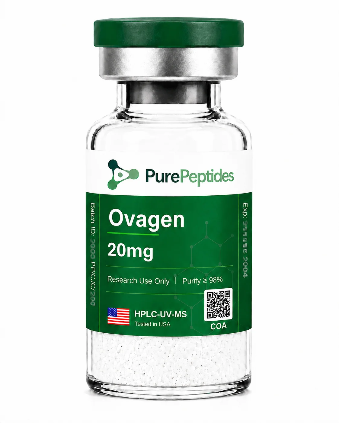 Ovagen research peptide, ≥98% purity by HPLC, CAS N/A (Khavinson bioregulator), lyophilized powder for in-vitro laboratory research, Pure Peptides