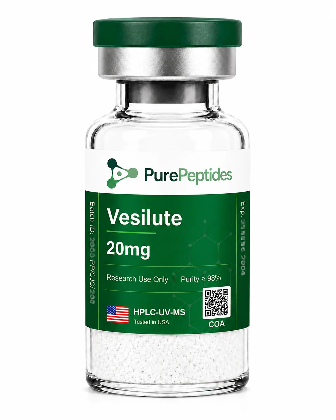 Vesilute research peptide, ≥98% purity by HPLC, CAS N/A (Khavinson bioregulator), lyophilized powder for in-vitro laboratory research, Pure Peptides