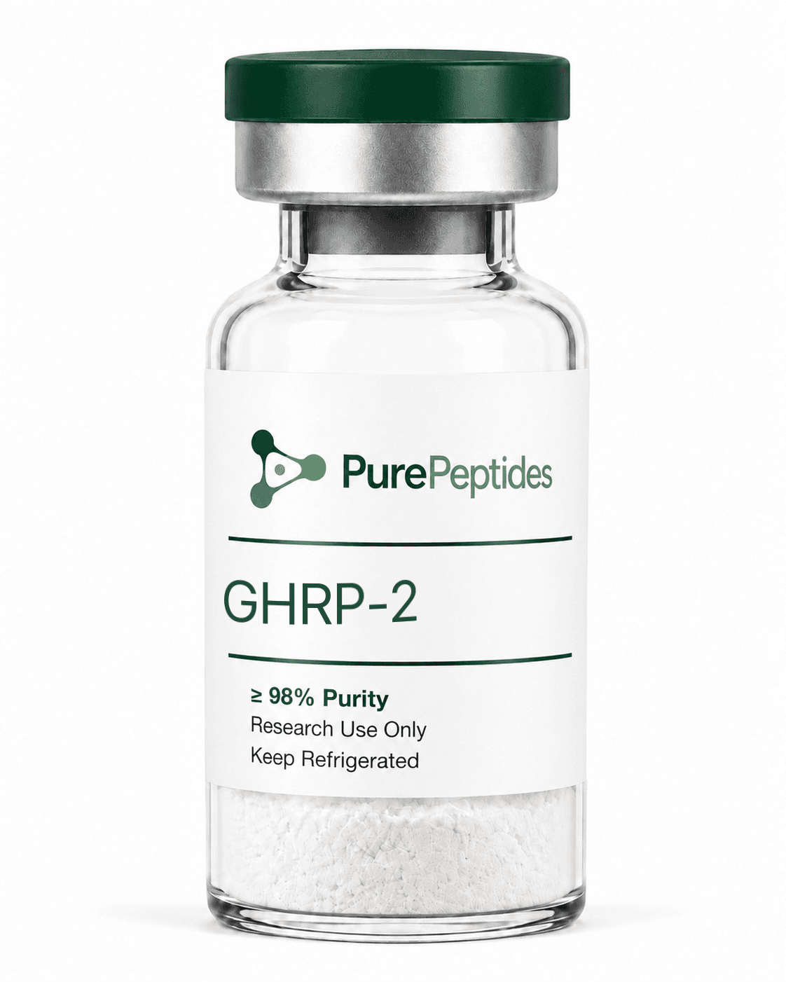 GHRP-2 research peptide — ≥98% purity by HPLC — CAS 158861-67-7 — lyophilized powder for in-vitro laboratory research — Pure Peptides